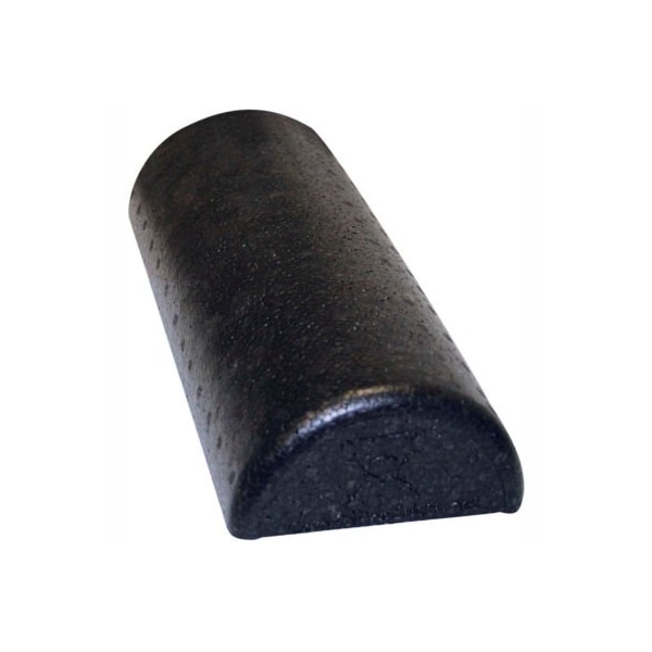 CanDo Black Composite Foam Roller, Half-Round, 6" Dia. x 12"L, Case of 72